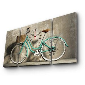 Nástenné obrazové hodiny Bicykel, 84 × 45 cm