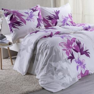 Bavlnené posteľné obliečky NELA fialová štandardná dĺžka
