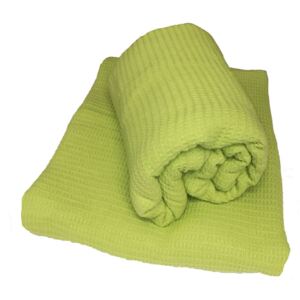 Bavlnená termo deka zelená 150 x 200