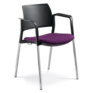 LD SEATING konferenčná stolička DREAM+ 100-BL/B-N4, kostra chrom