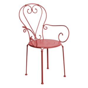 Butlers CENTURY Záhradná stolička s opierkami - červená