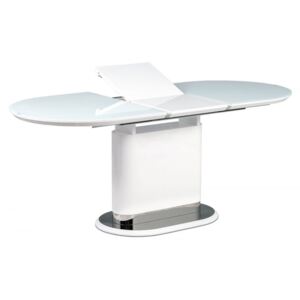Jedálenský rozkladací stôl AT-4020 WT biela lesk / nerez Autronic