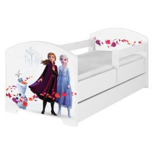 Detská posteľ Disney - FROZEN 2 160x80 cm - Elsa, Anna a Olaf