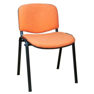 Konferenčná stolička ISO Velours Black, oranžová