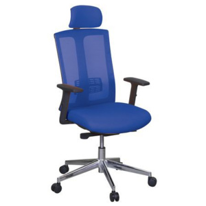 Kancelárska stolička Nelly, sieť, čierna/modrá