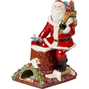 Villeroy & Boch Christmas Toys Memory svietnik / hrajúcí Santa Claus na streche, 32 cm