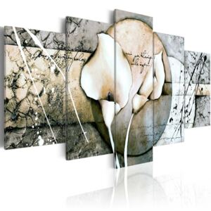 Obraz - The Secret of Calla Lily - Grey 100x50