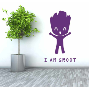 GLIX Groot 3 - samolepka na stenu Fialová 50x30 cm