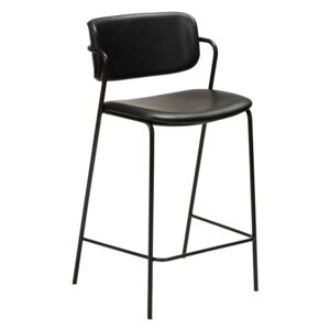 Čierna barová stolička z imitácie kože DAN-FORM Denmark Zed, výška 95,5 cm