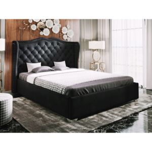 PROXIMA.store - Luxusná manželská posteľ BOLONIA II - čierna ROZMER: Pre matrac 140 x 200 cm