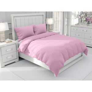 Bavlnené jednofarebné posteľné obliečky Moni MO-025 Svetlo ružové Jednolôžko 140x200 a 70x90 cm