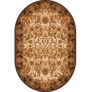 Kusový koberec Starosta béžový - ovál (sahara) 170 x 240 cm ovál