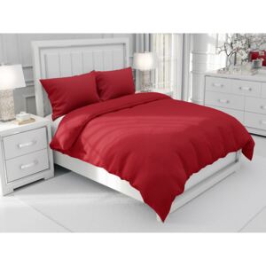 Bavlnené jednofarebné posteľné obliečky Moni MO-024 Tmavo červené Predĺžené 140x220 a 70x90 cm