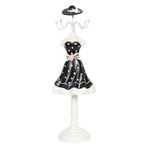 Vešiak na šperky v dizajne bábiky v puntíkatých šatách Robe - 10 * 8 * 32 cm