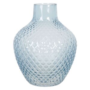 Modrá sklenená váza s úzkym hrdlom Rosamina - Ø 16 * 20 cm