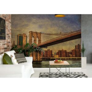 GLIX Fototapeta - Brooklyn Bridge Vliesová tapeta - 368x254 cm