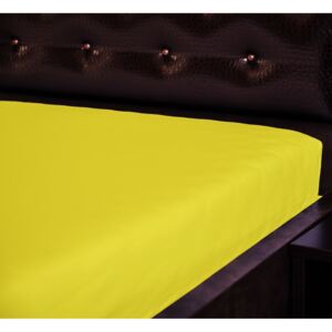 Jersey napínacia plachta Žltá 26 Rozmer: 60 x 120 cm