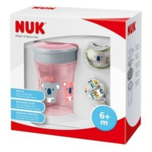 NUK Set NUK Magic Cup Space pre dievčatá ružový 6m+