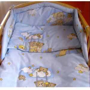 NEW BABY 2-dielne posteľné obliečky New Baby 90/120 cm modré s medvedíkom