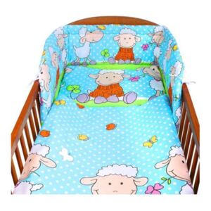 NEW BABY 2-dielne posteľné obliečky New Baby 90/120 cm tyrkysové s ovečkou
