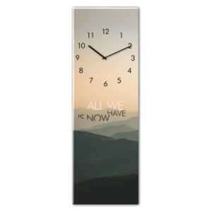Styler Sklenené nástěnné hodiny - Mountains | Rozmery: 20x60 cm