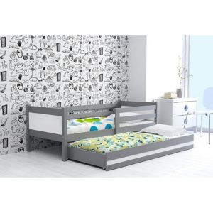Detská posteľ BALI 2 + matrac + rošt ZADARMO, 190x80 cm, grafit, biela
