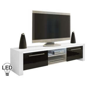 TV stolík/skrinka Helix (biela + lesk čierny). Vlastná spoľahlivá doprava až k Vám domov