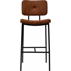 Barová stolička s čalúneným koženým sedadlom