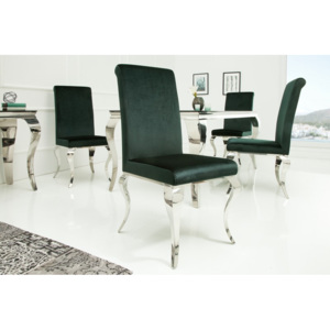Tmavozelená jedálenská stolička Modern Barock »