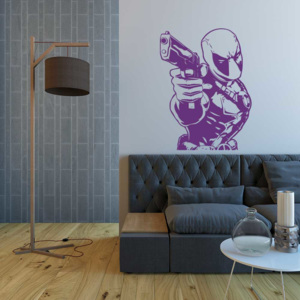 GLIX Deadpool - samolepka na stenu Fialová 20x15 cm