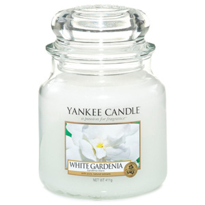 Sviečka v sklenenej dóze Yankee Candle Biela gardénia, 410 g