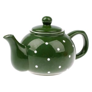 Keramická kanvička na čaj Dots 1 l, zelená