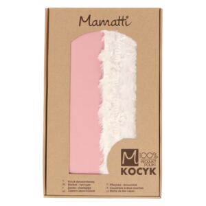 Mamatti Detská bavlněná deka s minky, Mašle - 75 x 90 cm, pudrová-ecru