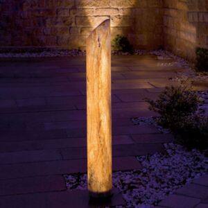 Svietiaci LED stĺpik Sahara s pieskovcom, 110 cm