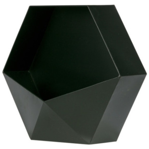 Čierna kovová nástenná dekorácia WOOOD, 45 x 39 cm