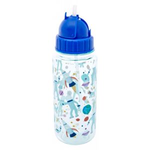 Detská fľaša so slamkou Space Print