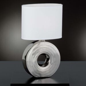 Lampa Eye strieborný keramický podstavec 38 cm