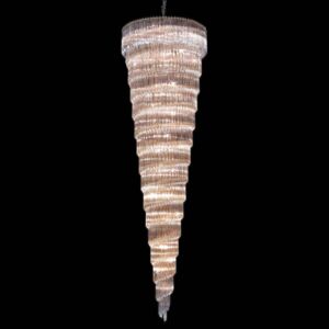 Závesná lampa Cristalli číra 300 cm vysoká