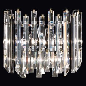 Nástenné svetlo Cristalli muránske sklo chróm 38cm