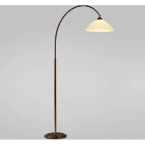 Oblúková lampa Samuele, presah 120 cm, krémová