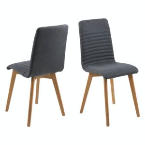 Dizajnová jedálenská stolička Alano, antracitová