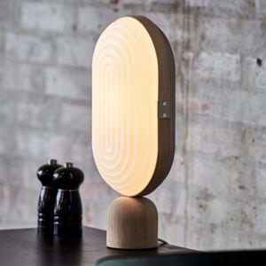 LE KLINT Arc stolná LED lampa biela–dub svetlý