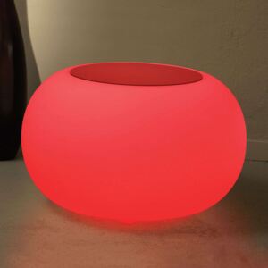 Stôl BUBBLE Indoor LED RGB + plstený poťah červený