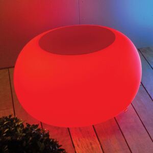 BUBBLE Outdoor LED stôl RGB plstený poťah červený
