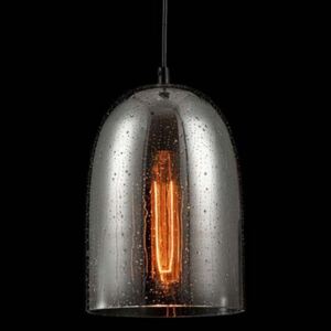 Sklenená závesná lampa Hory dažďový efekt Ø 17,5cm
