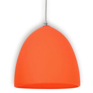 Závesná lampa Fancy zo silikónu, oranžová