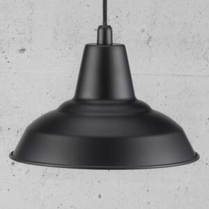 Čierna kovová závesná lampa Lyne