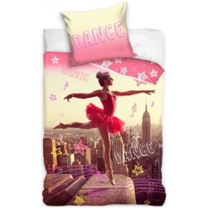 BedTex · Bavlnené posteľné obliečky Baletka v New Yorku - 100% bavlna - 70 x 90 cm + 140 x 200 cm