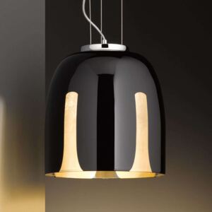 Sklenená závesná lampa Madeira, čierno-zlatá 30 cm