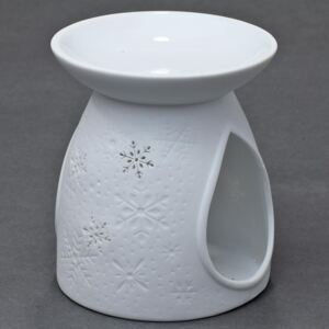 Aroma lampa porcelán snehová vločka biela